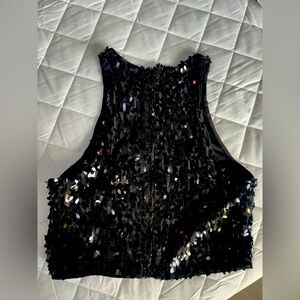 H&M sequin crop top